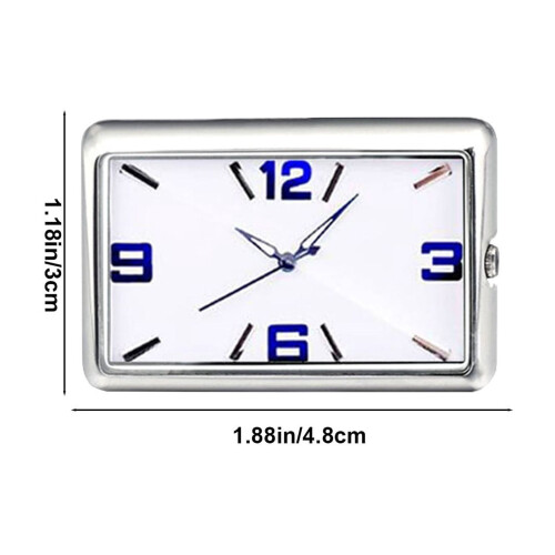 Car Dashboard Digital Clock LCD Time Day Display Silver 2