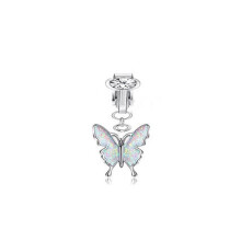 Butterfly Cartilage Clip Belly Ring Fake Navel Jewelry 1pc