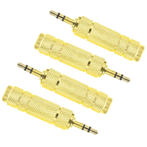 Lydkabeladapter 3,5 mm han til 6,35 mm hun 4 stk.