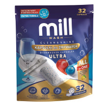 MILL CLEAN&SHINE Ultra Dishwasher Capsules, 32 capsules, 3K.D