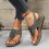 Sehao Women's Open Toe Thong Sandals Grey Size 9 8