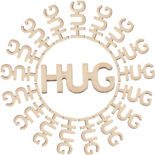 Wood Hug Cutouts Gift Jar Filler 100 pcs