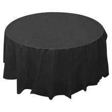 Nayueo Round Tablecloth Polyester 213cm Black