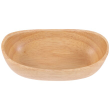 Wooden fruit bowl boat-shaped natural wood 1 piece