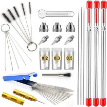 Airbrush Cleaning Kit with Nozzle Caps and Needles