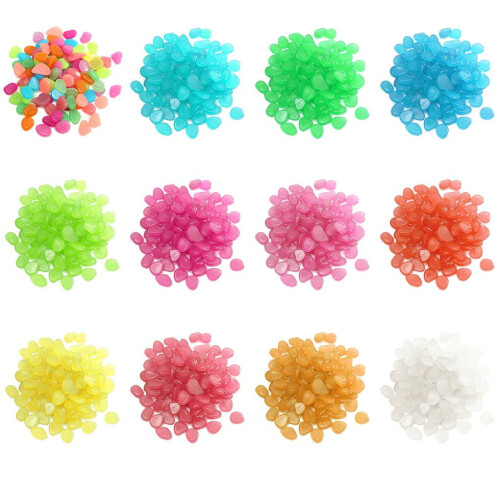 Fluorescent aquarium pebbles glow stones 100 pcs 1