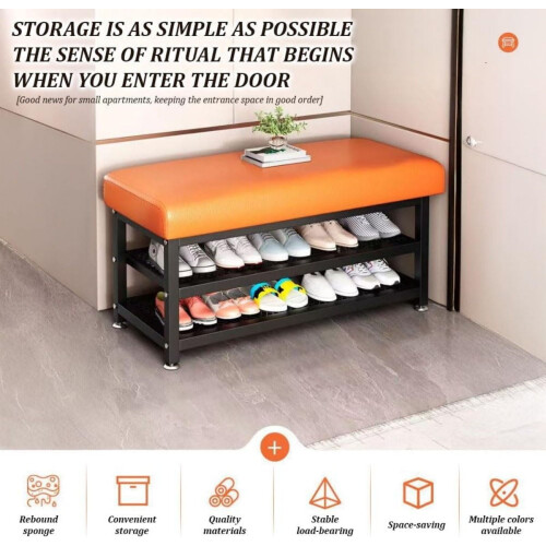 Shoe Rack Bench with Storage 39.4x12.2x19.3 in White 2