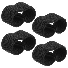 Black backpack elastic belt keepers 4 pcs