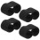 Black backpack elastic belt keepers 4 pcs 1