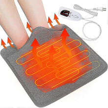 Electric Heated Foot Warmer, Electric Heating Pad Feet Warmers For Men And Women6 Heat Levels 4 Timers With Countdown Fast Heat Use For