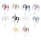 Polyester curtain holdback purple waved rope 2 pieces 7
