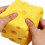 Εύκολο Sqweezy Super Cheesy, Γιγαντιαίο Μπλοκ Τυριού Squishy, Τυριά Jumbo Squeeze, Κίτρινο Rebound 5