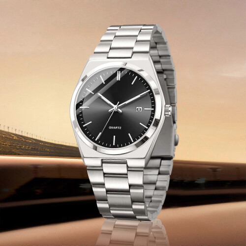 Κομψό ανδρικό ρολόι χειρός για γραφείο και ταξίδια με ακρίβεια χαλαζία και π 1