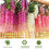 Artificial Wisteria Vine Garland White 12 pcs 6