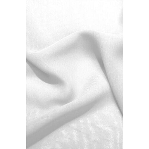 White Kitchen Curtain Set: Valance + 2 Tier Panels, 3 pcs, 1