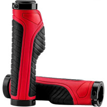 Premium Lock-On Bike Handle Grips with Double Aluminium Clamps for Mountain Bikes