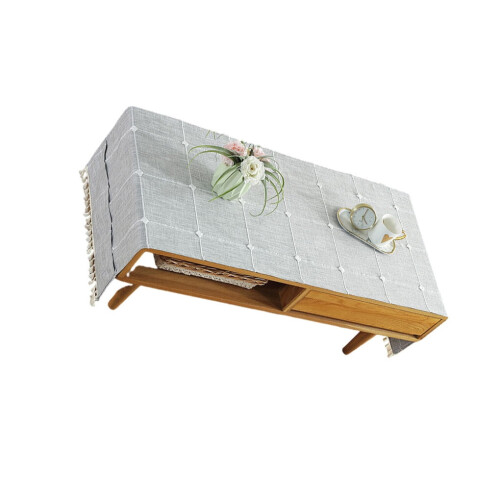 Cotton Linen Tablecloth Rectangular 60x160cm Gray 1