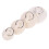 Bouchon de baignoire et lavabo en caoutchouc blanc, lot de 4 1