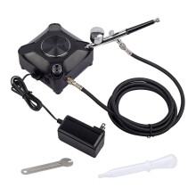 Airbrush-sæt med justerbar 40PSI kompressor med dobbeltfunktion