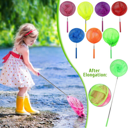 Kids extendable fishing net telescopic insect net 20cm 2
