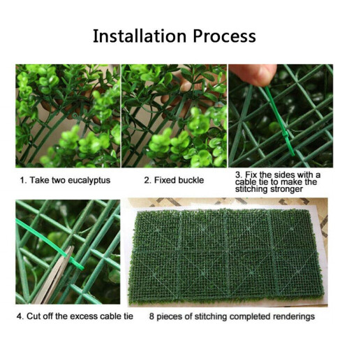 WSYW artificial grass wall screen 24x16 inch 10 pcs 2