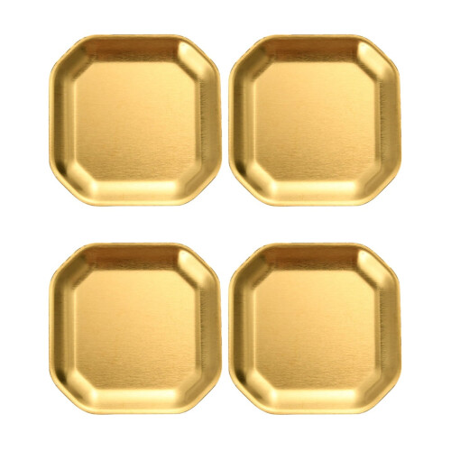 Stainless Steel Octagonal Dessert Bowls 4 Pcs