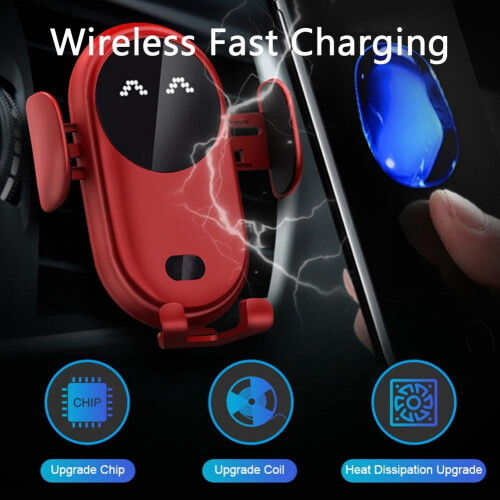 Supporto per telefono con caricabatterie wireless da auto e ricarica rapida Qi10W