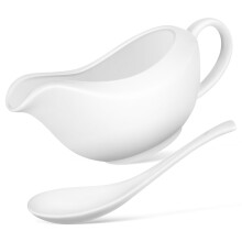 Cuchara para salsa de carne y frasco de condimentos