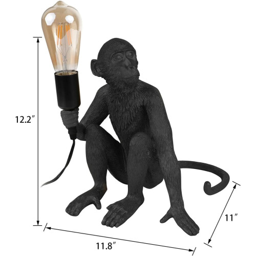 Modern Monkey Desk Lamp Resin Gold 1 Piece 1