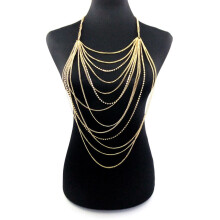 Women's Rhinestone Bikini Body Chain with Tassels