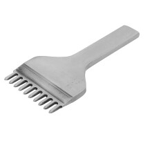 Leather hole punch steel 10-prong 5mm spacing