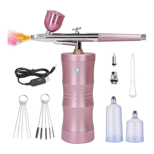 Portable Air Compressor Kit Pink 7.4V 34PSI