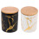 Ceramic Tea Canister with Lid Marble Pattern 2 Sets 1