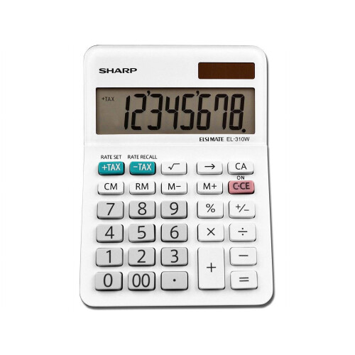 Sharp EL-310WB compatible calculator white 8-digit 2