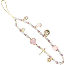 Dww-1pcs Pink Crystal Anti-Loss Phone Case Pendant Chain, Phone Lanyard, Phone Jewelry, Phone Bracelet, Phone Strap