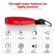 Emergency Survival Whistle Outdoor Multifunctional 3-Tone Electronic Whistle Compass for Coaches Referees P.E Teacher D