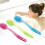 Body Brush with Long Handle for Back Scrubbing Rose Red 3