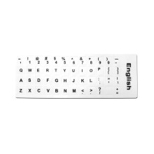 Englanninkieliset näppäimistötarrat, himmeät PVC-levyt, 1 sarja