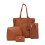 Dames crossbodytas set, bruin, 4-delig 1