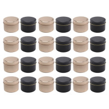 Candele in latta con coperchio, 118 ml, confezione da 24 pezzi