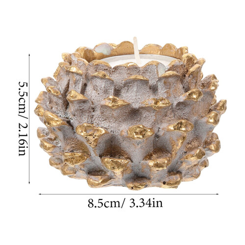 Pine Cone Candle Holder Resin Decorative Cup 1 Piece 2
