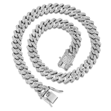 Strieborný náhrdelník Miami Cuban Link, pánsky, 18 palcov, 12 mm