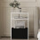 White narrow side table with shelves, 1 piece 5