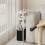 White narrow side table with shelves, 1 piece 7