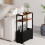 White narrow side table with shelves, 1 piece 8