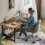 Wood Computer Desk 40 Inch Modern Simple Rustic Brown 2