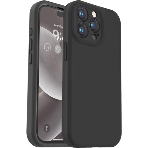 Θήκη για iPhone 15Pro από υγρή σιλικόνη, ανθεκτική στους κραδασμούς, 6,1 ιντσών