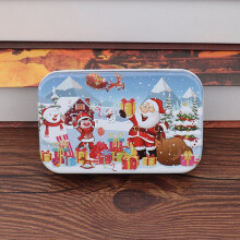 Scatola di ferro Puzzle di Natale in legno Giocattolo educativo 60 pezzi