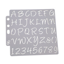 Linaichen wiederverwendbare Alphabet-Schablonen, Set mit 65 Stück