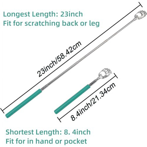 Back Scratcher Bear Claw Stainless Steel  telescopic 1
